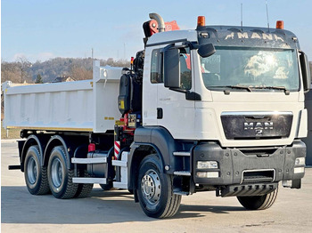 Kipper vrachtwagen, Kraanwagen MAN TGS 33.440 * FASSI F155A.0.22/ FUNK *6x4: afbeelding 4