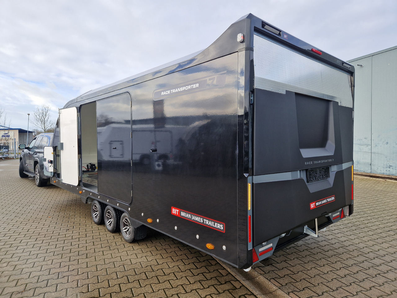 Autotransport aanhangwagen BJT Race Transporter 7 397-6023-35-3-10-B 600x228x189cm black Alufelgen Tridem 3500kg: afbeelding 6