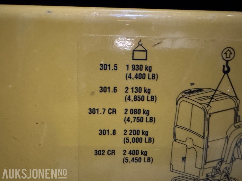 Minigraafmachine 2022 Cat 301.8 minigraver med 3 skuffer: afbeelding 14