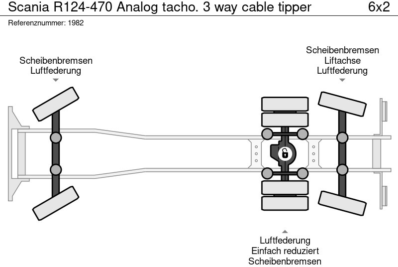 Kabelsysteem truck Scania R124-470 Analog tacho. 3 way cable tipper: afbeelding 17