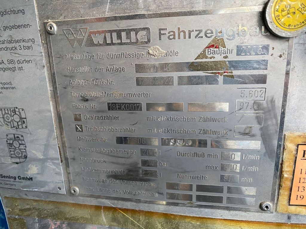 Tankwagen MAN TGA 18.390 Tankfahrzeug WilliG Aufbau: afbeelding 25