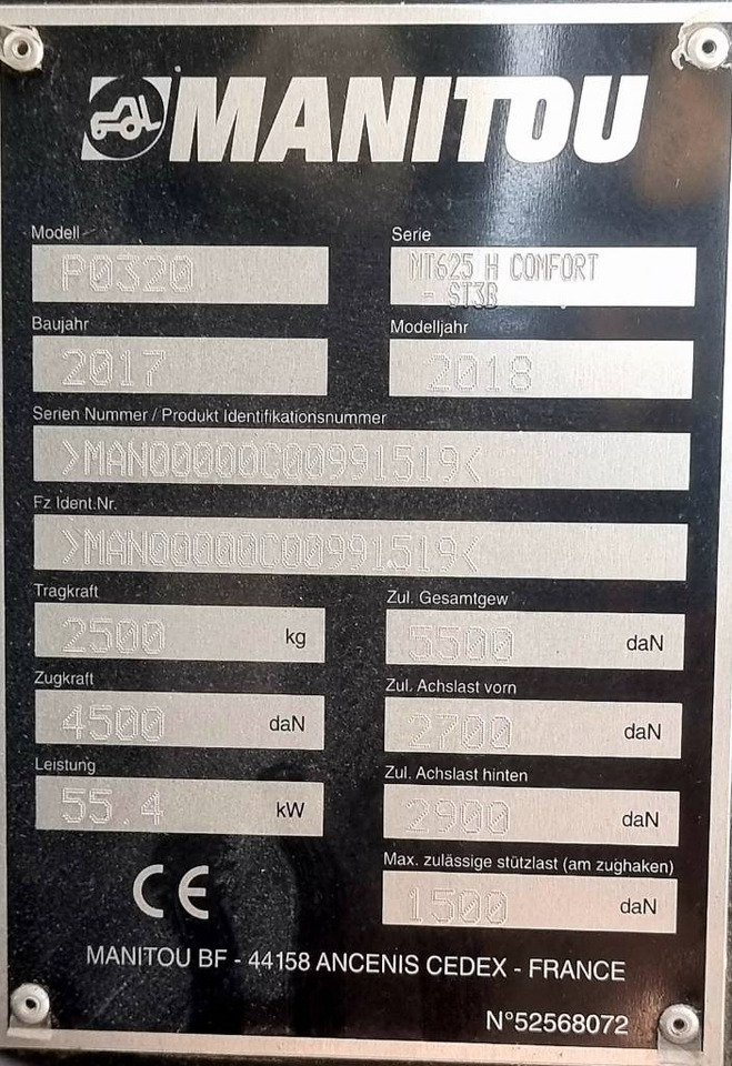 Verreiker Manitou MT 625 H (08): afbeelding 12 Verreiker Manitou MT 625 H (08): afbeelding 12