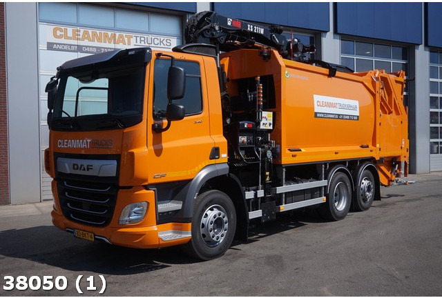 Vuilniswagen DAF FAN CF 340 Hiab 21 ton/meter laadkraan: afbeelding 19