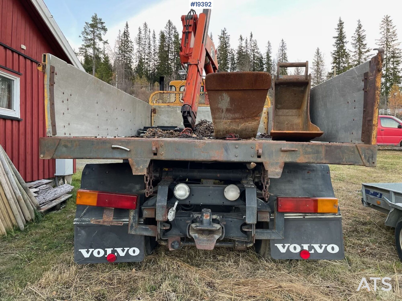 Vrachtwagen met open laadbak, Kraanwagen Volvo N720: afbeelding 34