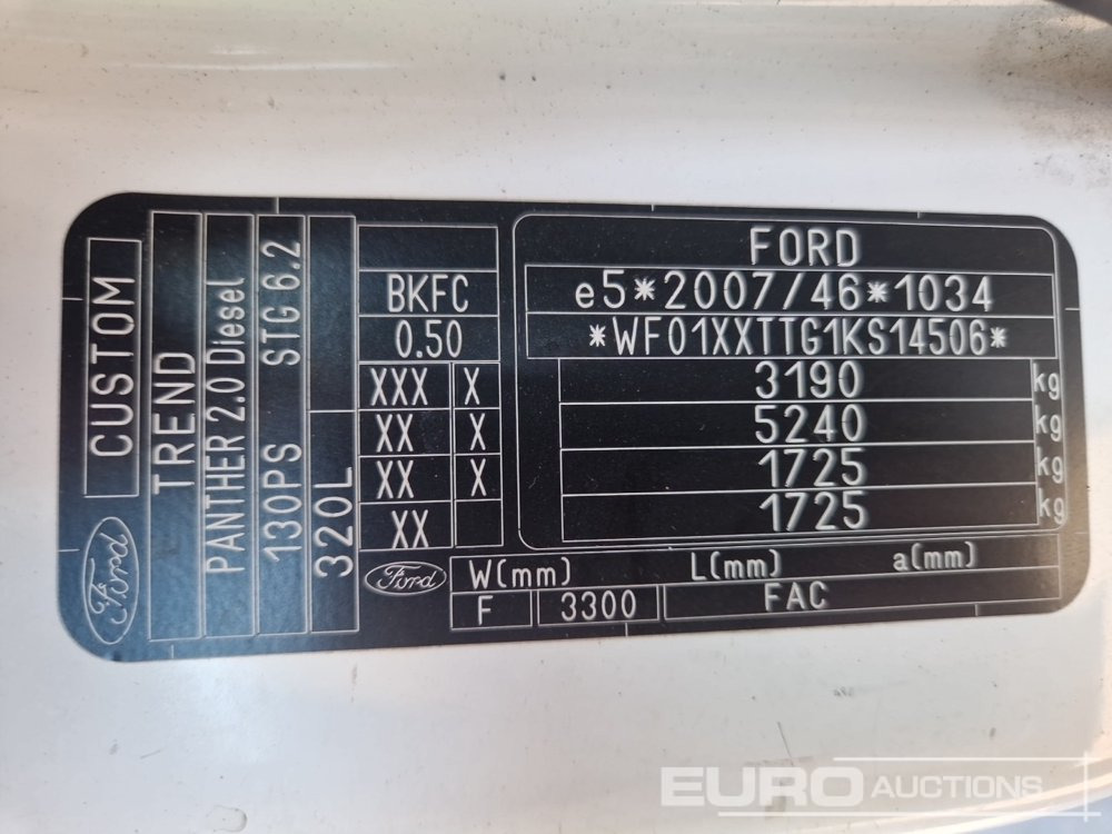 Bestelwagen 2020 Ford Transit Custom: afbeelding 30