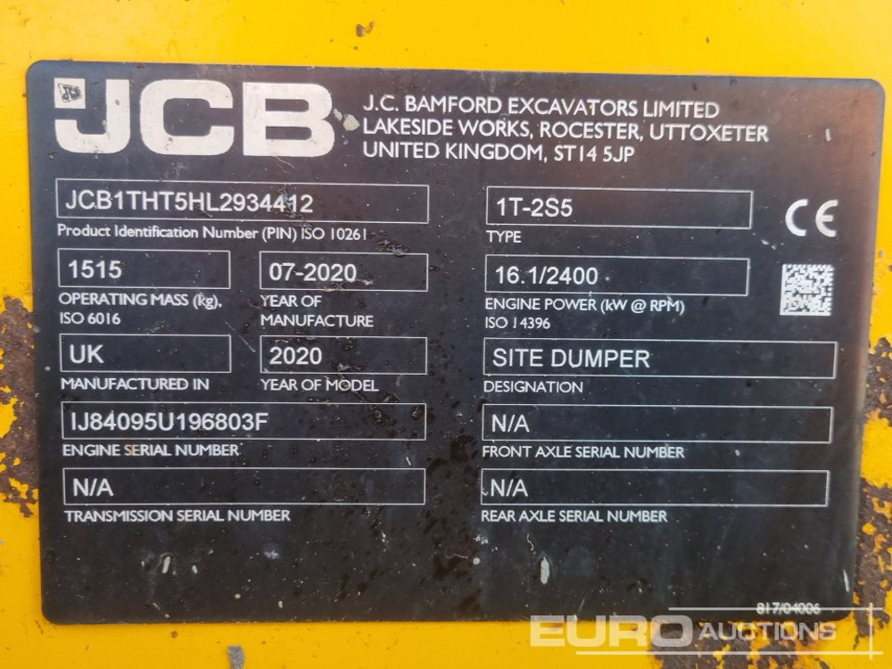 Minidumper 2020 JCB 1T-2: afbeelding 41